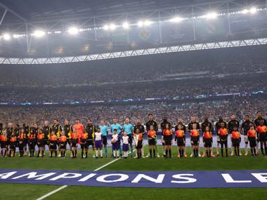 Players Line Up Stadium