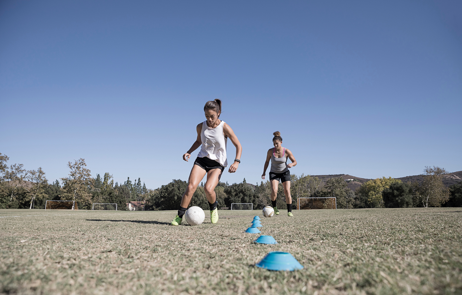 Stock Women Footballers