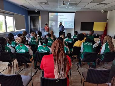 FIFPRO with Zambia women's national team
