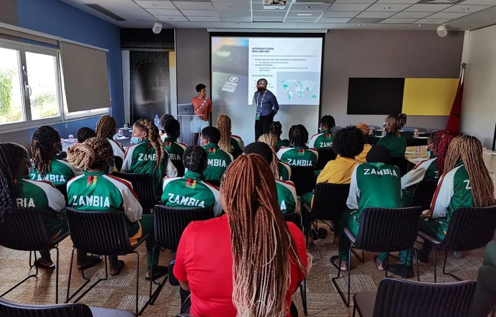 FIFPRO with Zambia women's national team